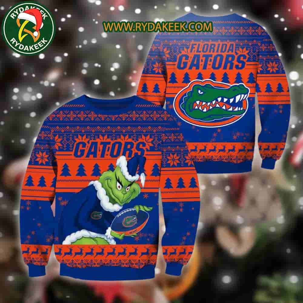 Florida Gators Grinch Xmas College Football NCAA Christmas Ugly Sweater for Holiday Fans Florida Gators Grinch Xmas College Football NCAA Christmas Ugly Sweater for Holiday Fans