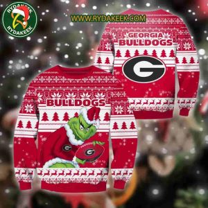Georgia Bulldogs Grinch Xmas College Football NCAA Christmas Ugly Sweater for Holiday Fans