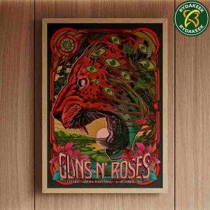 Guns N Roses Cuiaba 2025 Exclusive Poster Tiger Artwork At Arena Pantanal On October 31 Home Decor Canvas
