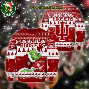 Indiana Hoosiers Grinch Xmas College Football NCAA Christmas Ugly Sweater for Holiday Fans