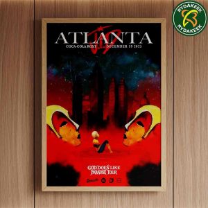 JID God Paradise Like Tour Atlanat 2025 At Coca-Cola Roxy On December 19 Home Decor Poster Canvas