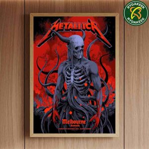 Ken Taylor’s Metallica M72 Melbourne Australia Pop-Up Shop-Exclusive Poster At Marvel Stadium On November 8th 2025 Home Decor Poster Canvas