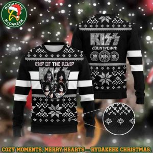 Kiss Band End Of The Road 50th Anniversary Christmas Ugly Sweater Gift For Family And Friends