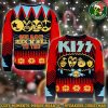 Kiss Band Merry Christmas Orange And Black Reindeer Christmas Ugly Sweater Gift For Family And Friends Kiss Band Merry Christmas Orange And Black Reindeer Christmas Ugly Sweater Gift For Family And Friends