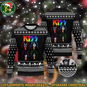 Kiss Band Rainbow Faces Christmas Ugly Sweater Gift For Family And Friends