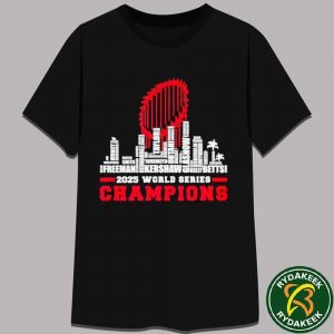Los Angeles Dodgers MLB Skyline Names 2025 World Series LA City Of Champions T-Shirt