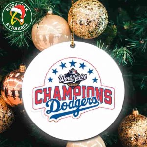 MLB Los Angeles Dodgers 2025 World Series Champions Tree Decor Christmas Ornament