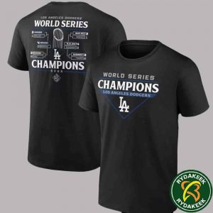 MLB Los Angeles Dodgers Black 2025 World Series Champions Shut Out T-Shirt