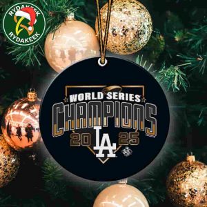 MLB Los Angeles Dodgers Mitchell & Ness Black 2025 World Series Champions Arch Tree Decor Christmas Ornament
