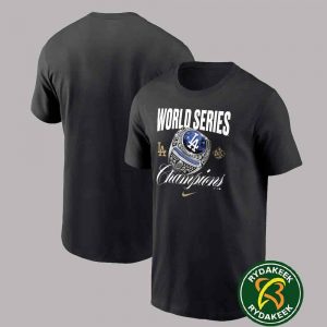 MLB Los Angeles Dodgers Nike Black 2025 World Series Champions Ring T-Shirt