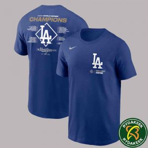 MLB Los Angeles Dodgers Nike Royal 2025 World Series Champions Roster T-Shirt
