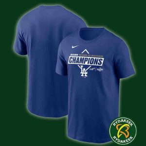 MLB Los Angeles Dodgers Nike Royal 2025 World Series Champions Team Logo T-Shirt