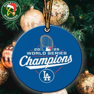MLB Los Angeles Dodgers Rawlings 2025 World Series Champions Tree Decoration Christmas Ornament
