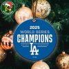 MLB Los Angeles Dodgers Wincraft 2025 World Series Champions Official Logo Tree Decoration Christmas Ornament