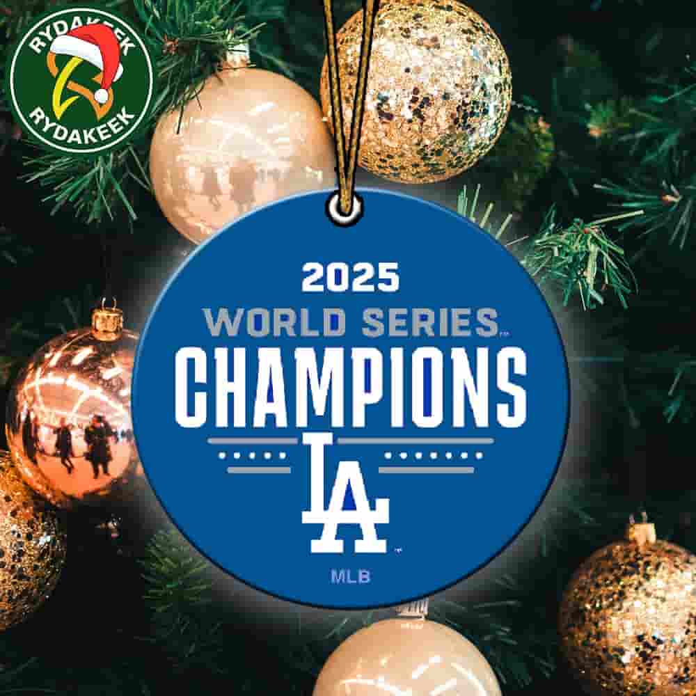 MLB Los Angeles Dodgers Wincraft 2025 World Series Champions Ornament Christmas Home Decor