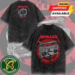 Metallica M72 Adelaide Australia 2025 Merchandise Infernal Sound Machine Exclusive Washed Shirt At Adelaide Oval On November 5
