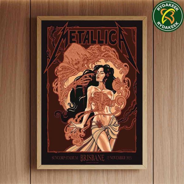 Metallica M72 Brisbane 2025 Limited Event Poster For Show At Suncorp Stadium On November 12 Designed By Teniele Sadd Home Decor Poster Canvas