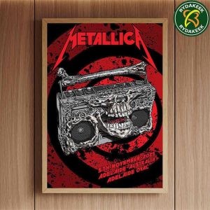 Metallica M72 Tour at Adelaide Oval, Australia (November 5, 2025) – Exclusive ‘Infernal Sound Machine’ Poster Canvas