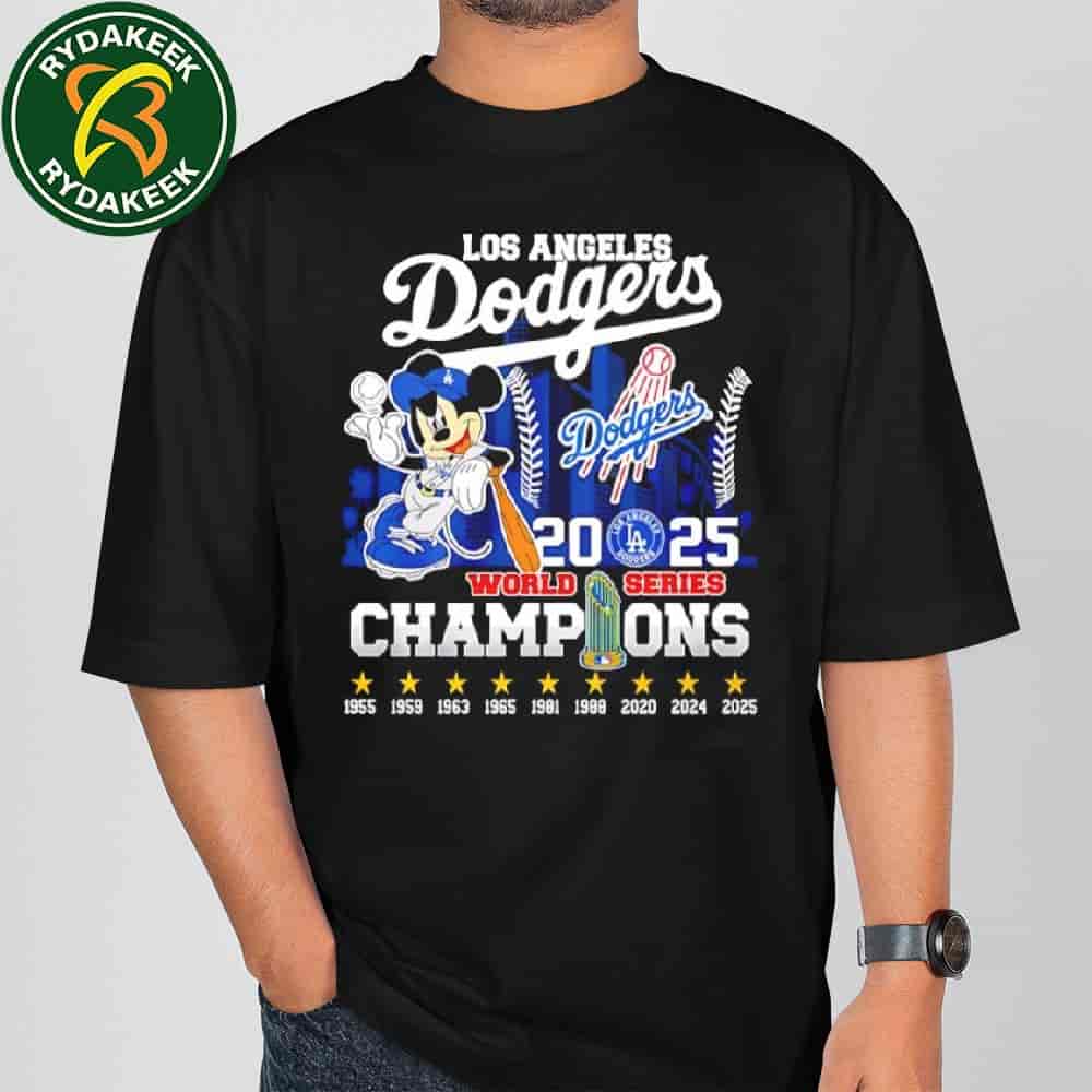 Mickey Mouse X Los Angeles Dodgers Word Series Champions 2025 Los Angeles City Of Champions T-Shirt