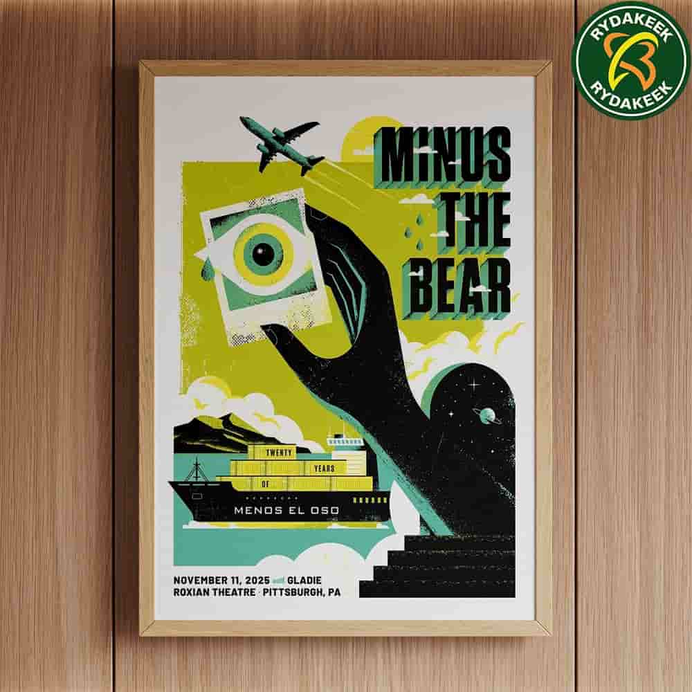 Minus The Bear Concert Poster For Show Pittsburgh PA On November 11 At Gladie Roxian Theatre