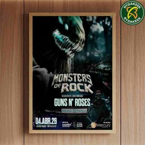 Monsters Of Rock 2026 Headliner Confirm Guns N Roses On April 4 At Lllianz Parque In Sao Paulo Home Decor Poster Canvas