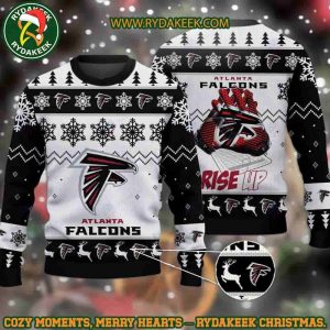 NFL Atlanta Falcons Rise Up Christmas Ugly Sweater For Family Memories And Xmas Gift