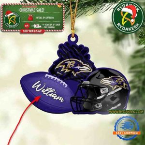 NFL Baltimore Ravens Football Helmets Christmas Gift Tree Decorations Home Decor Ornament