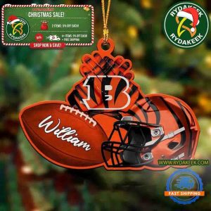 NFL Cincinnati Bengals Football Helmets Christmas Gift Tree Decorations Home Decor Ornament