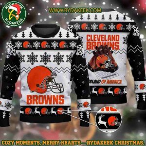 NFL Cleveland Browns Hardland Of America Christmas Ugly Sweater For Family Memories And Xmas Gift