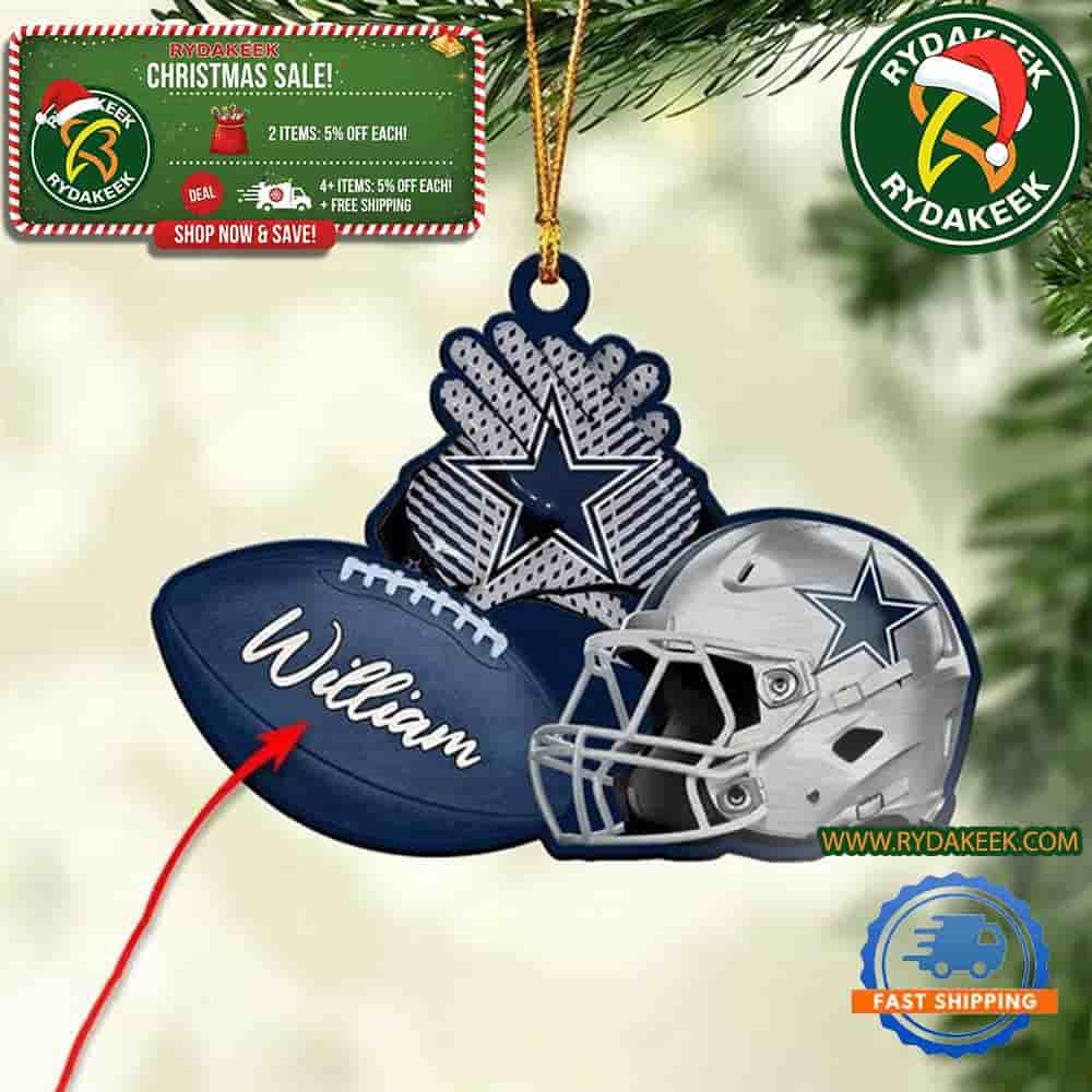 NFL Dallas Cowboys Football Helmets Christmas Gift Tree Decorations Home Decor Ornament