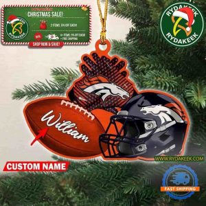NFL Denver Broncos Football Helmets Christmas Gift Tree Decorations Home Decor Ornament