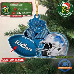 NFL Detroit Lions Football Helmets Christmas Gift Tree Decorations Home Decor Ornament