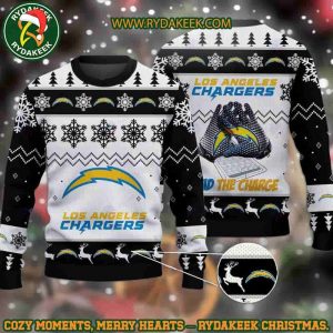 NFL Los Angeles Chargers The Bolts Christmas Ugly Sweater For Family Memories And Xmas Gift