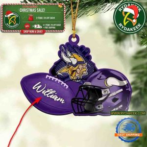 NFL Minnesota Vikings Football Helmets Christmas Gift Tree Decorations Home Decor Ornament