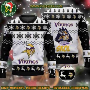 NFL Minnesota Vikings Skol Christmas Ugly Sweater For Family Memories And Xmas Gift
