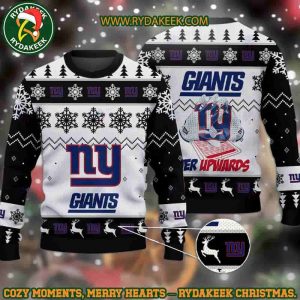 NFL New York Giants Ever Upwards Christmas Ugly Sweater For Family Memories And Xmas Gift