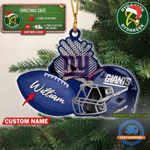 NFL New York Giants Football Helmets Christmas Gift Tree Decorations Home Decor Ornament
