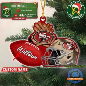 NFL San Francisco 49ers Football Helmets Christmas Gift Tree Decorations Home Decor Ornament
