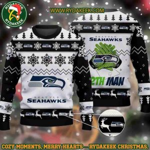 NFL Seattle Seahawks 12th Man Christmas Ugly Sweater For Family Memories And Xmas Gift