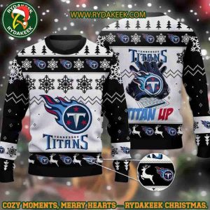 NFL Tennessee Titans Titan Up Christmas Ugly Sweater For Family Memories And Xmas Gift