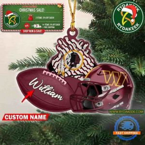 NFL Washington Commanders Football Helmets Christmas Gift Tree Decorations Home Decor Ornament