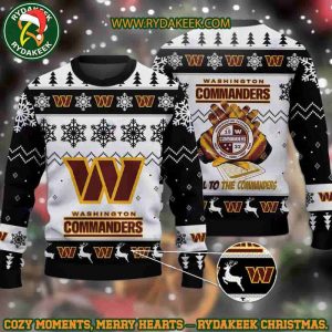 NFL Washington Commanders Hail To The Commanders Christmas Ugly Sweater For Family Memories And Xmas Gift