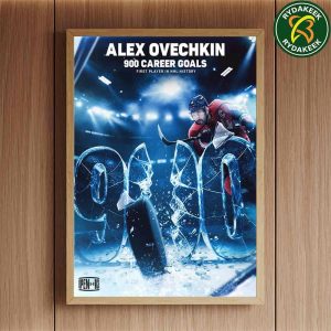 NHL Washington Capitals Alex Ovechkin 900 Goal Milestone Home Decor Poster Canvas