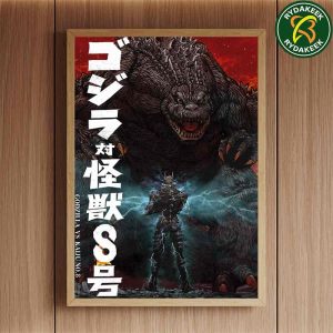 Official Poster For Godzilla vs Kaiju No 8 Collaboration Merchandise Home Decor Poster Canvas