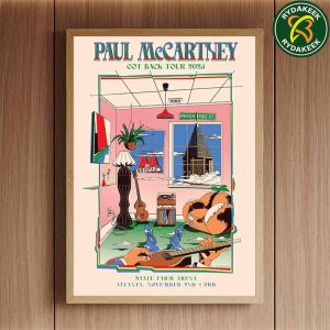Paul McCartney Got Back Tour 2025 Atlanta At State Farm Arena On November 2-3 Home Decor Poster Canvas