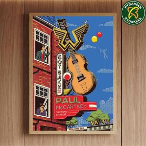 Paul McCartney Got Back Tour 2025 Nashville Tennessee Exclusive Poster November 6 At The Pinnacle Home Decor Poster Canvas