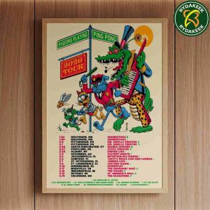 Pigeons Playing Ping Pong Tour 2026 Co-Headline With Lotus Band Dates List Home Decor Poster Canvas