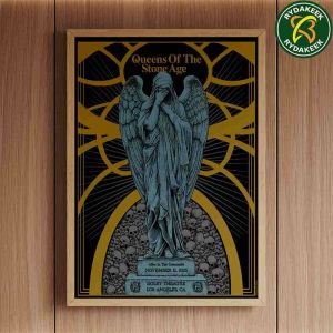 Queens Of The Stone Age Los Angeles CA Alive In The Catacombs Tour November 11 2025 At Dolby Theatre Home Decor Poster Canvas