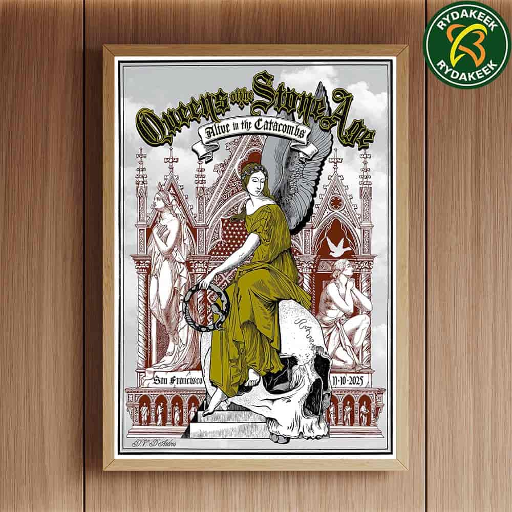 Queens Of The Stone Age San Francisco November 10 2025 at the Louise M Davies Symphony Hall The Catacombs Tour Home Decor Poster Canvas