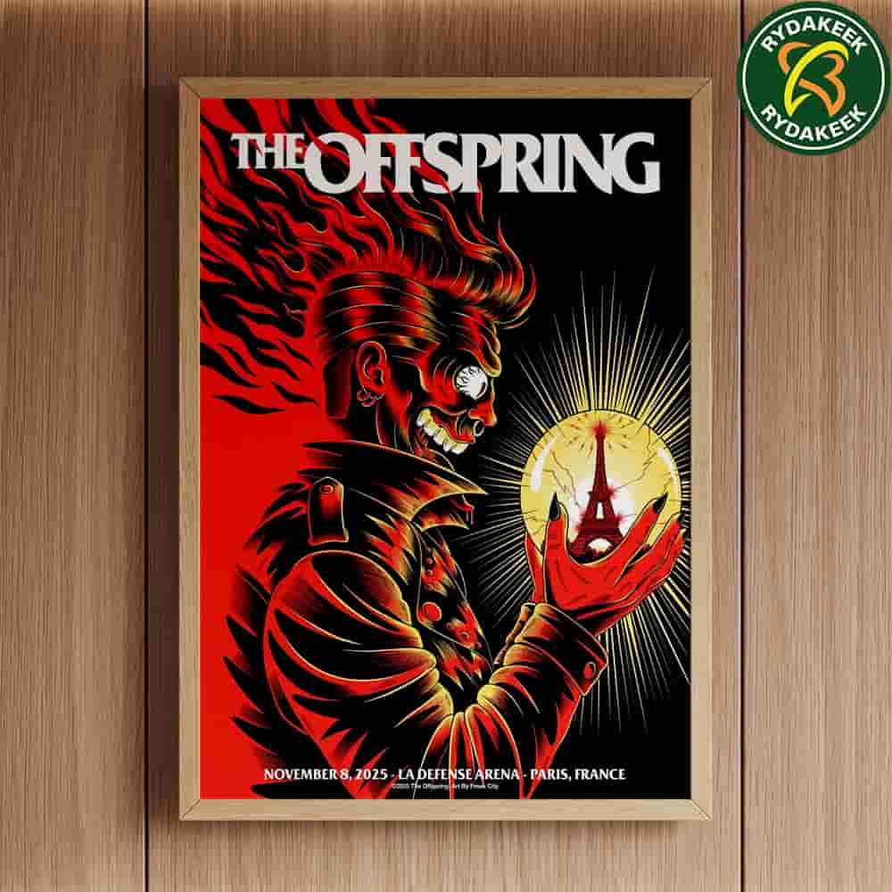 The Offspring Paris France 2025 At La Defense Arena On November 8 Art By Freak City Home Decor Poster Canvas